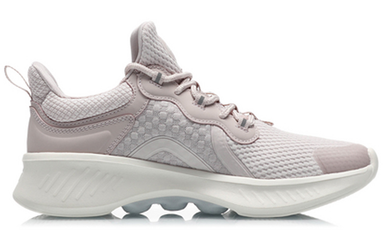 Li Ning Fashion Rebound Breathable Lightweight Slip Resistant Low top Running Shoes Women’s Light Purple