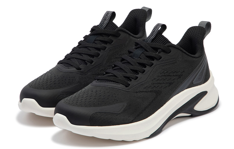 361° Sharp Tooth Collection Slip Resistant, Abrasion Resistant, Breathable Low top Running Shoes Women’s Black White