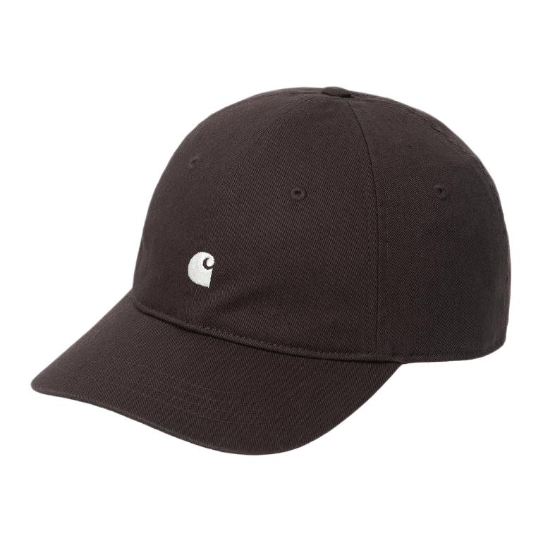 Вязаная шапка Carhartt WIP Logo Beanie (красно-бежевая)