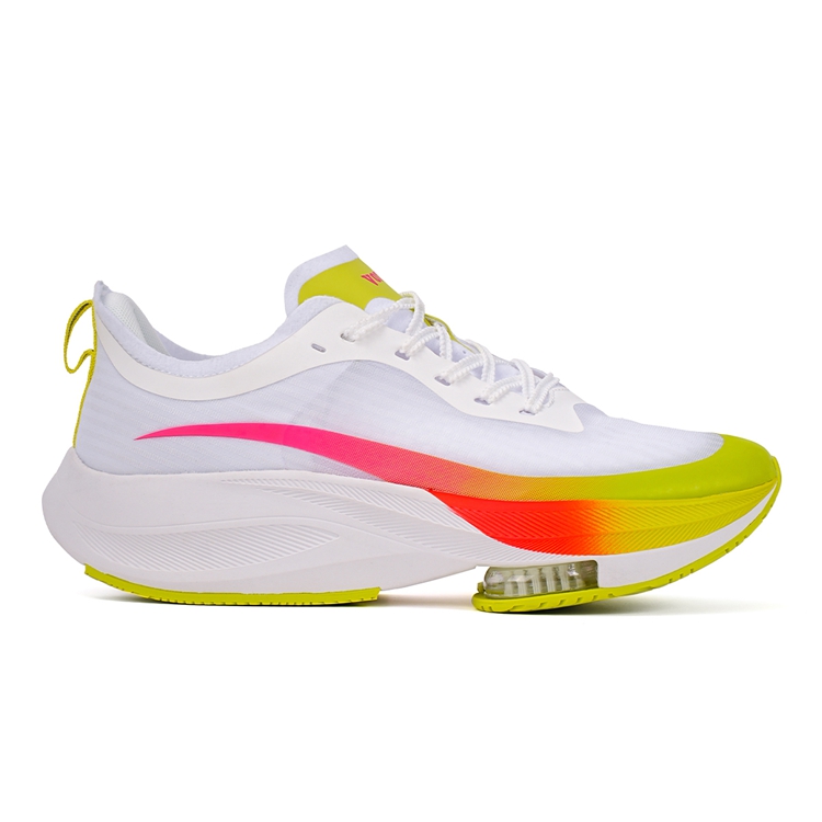 VOIT Low top Air Cushion Running Shoes Unisex White Rainbow