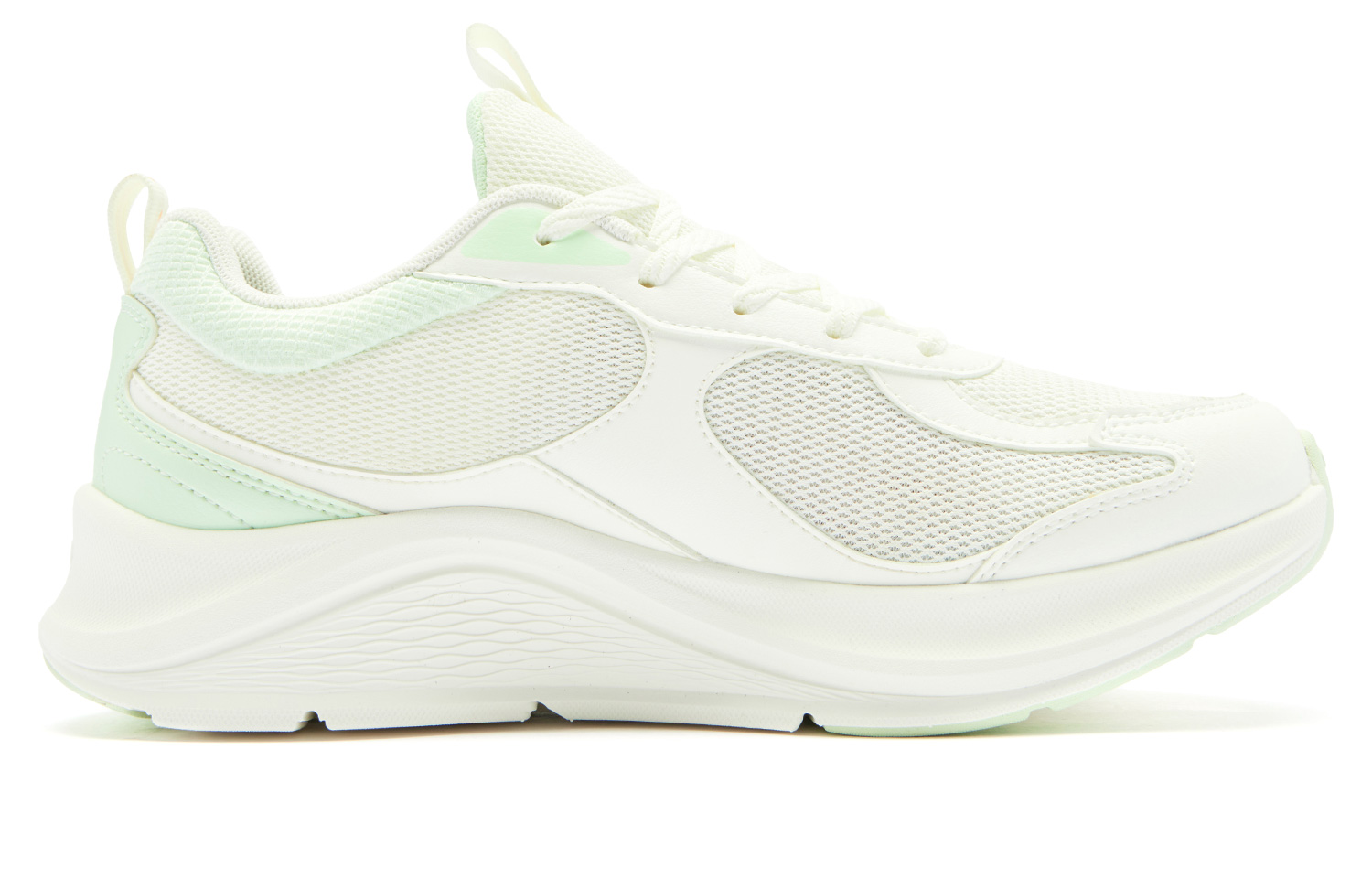 QIAODAN Running Shoes Women’s Low Top Ivory Lime Green