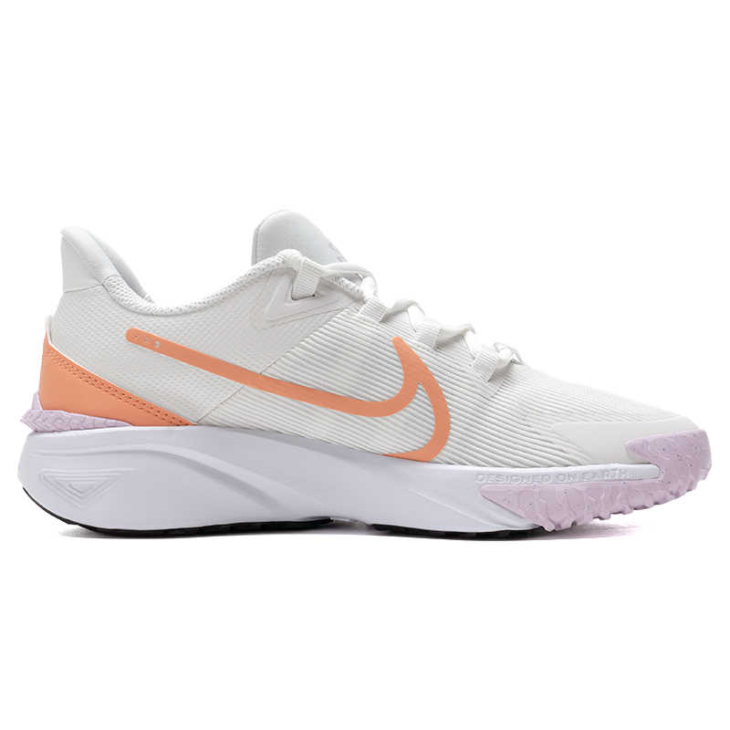 Nike Star Runner 4 Slip Resistant Abrasion Resistant Low top Running Shoes Women’s White Orange