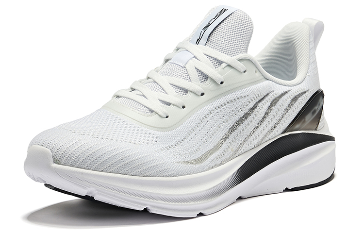 Erke Cushioning, Wear Resistant Low top Running Shoes Men’s White Black