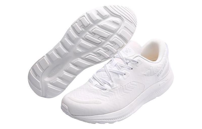 KELME Textile, TPU Cushioning Abrasion Resistant Low top Casual Running Shoes Unisex White