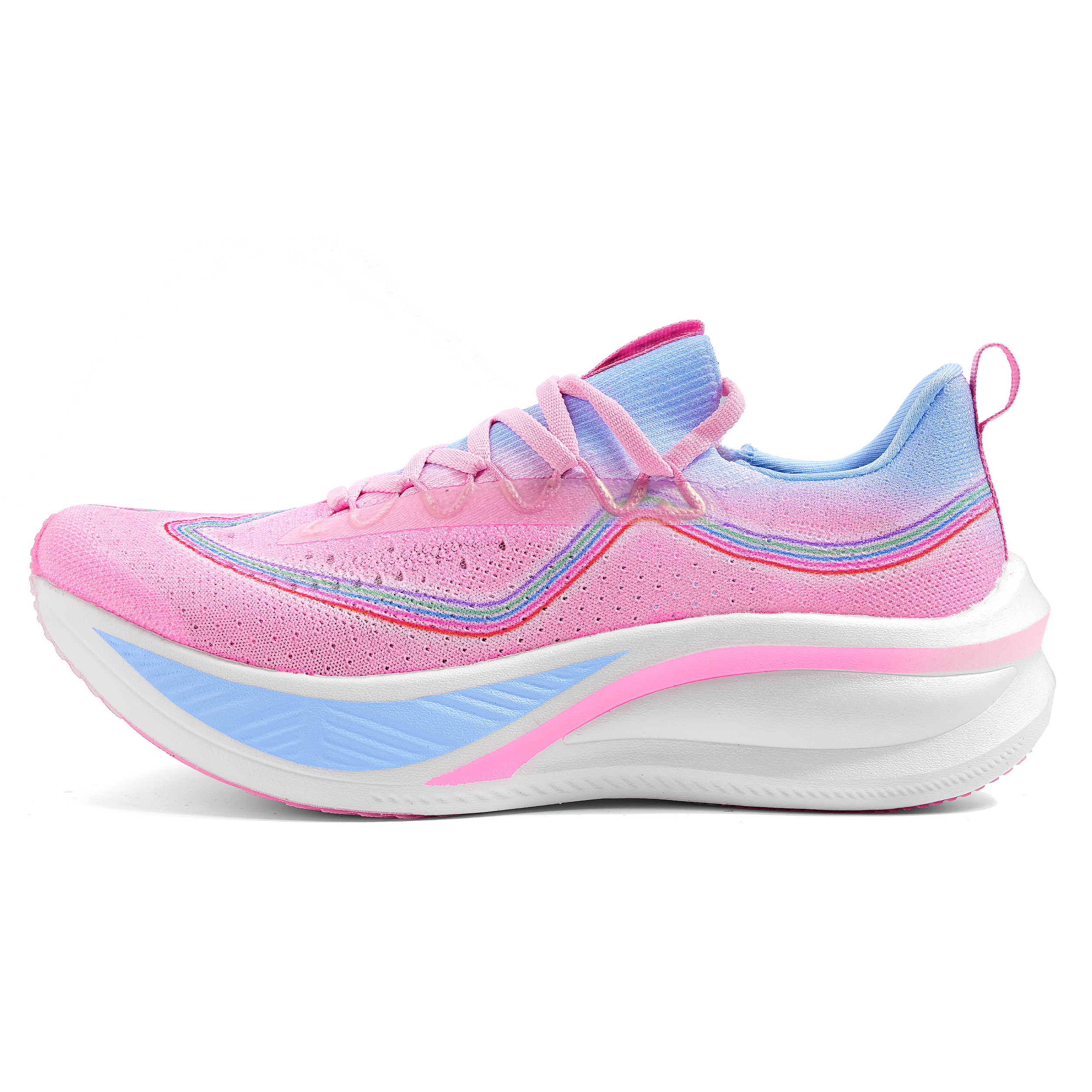IRUNSVAN Running Shoes Unisex Mismatched Color Pink Party