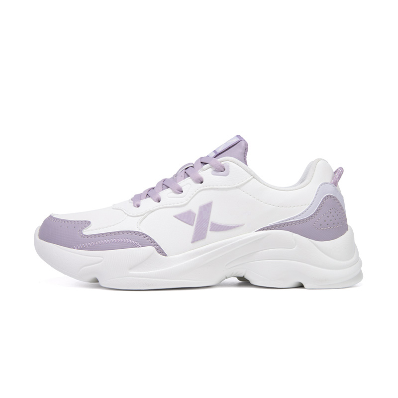 XTEP Cushioning Waterproof Low top Casual Running Shoes Women’s White Purple