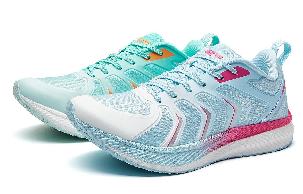 VOIT Running Shoes Unisex Low Top Green Blue Mismatched