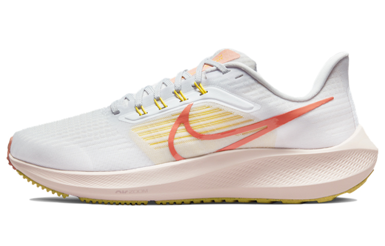 Nike Air Zoom Pegasus 39 Comfortable and Fashionable Fabric Breathable Rebound Low-top Casual Training Running Shoes Women's White Light Pink