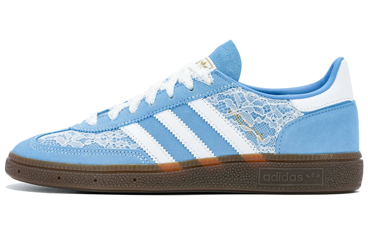 Adidas Originals Handball Spzl Slip Resistant Abrasion Resistant Low top Skateboard Shoes Unisex Blue White