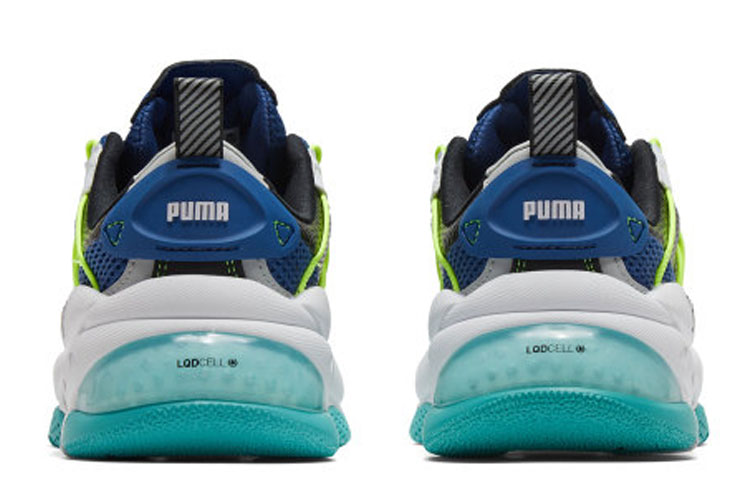 Кроссовки унисекс PUMA LQDCELL Omega (черно-бело-синие) — фото 4