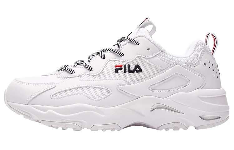 FILA Tracer Textile, Synthetic Leather Low top Chunky Sneakers Men's White