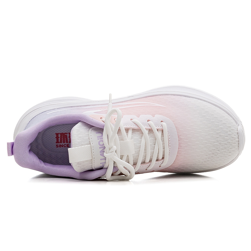 HUANQIU Cushioning Breathable Support Cushioning Breathable Support Low top Casual Running Shoes Women’s White Purple