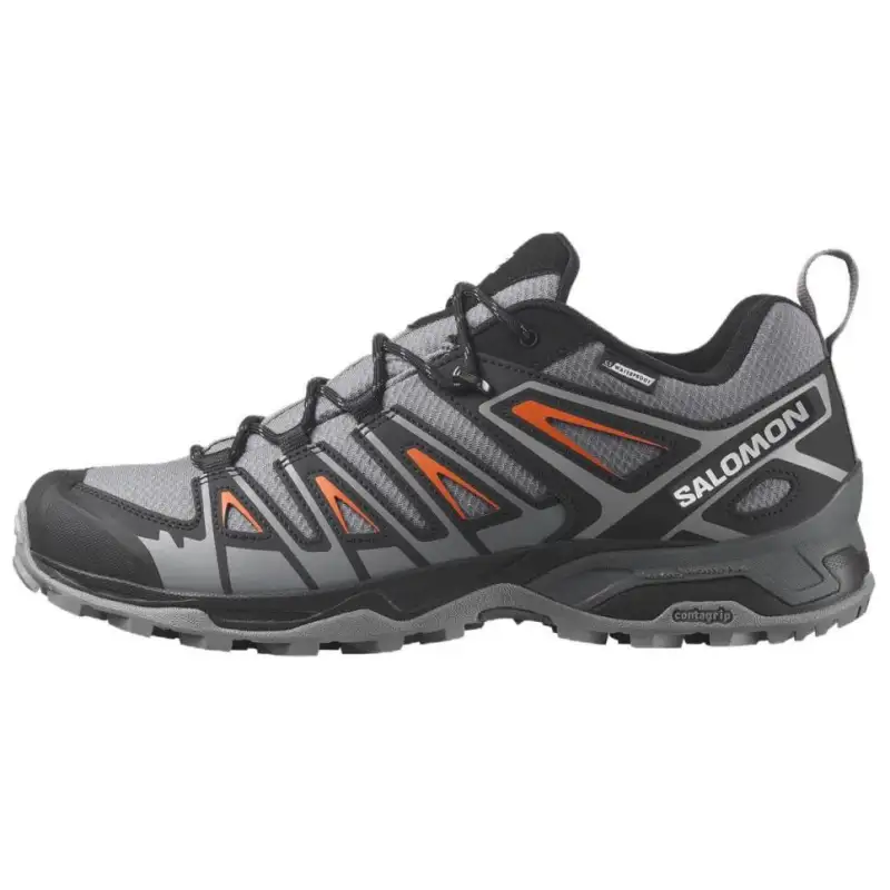 SALOMON X Ultra Pioneer EXVANTAGE CLIMA Cushioning Slip Resistant Low top Outdoor Shoes Men's Gray Black