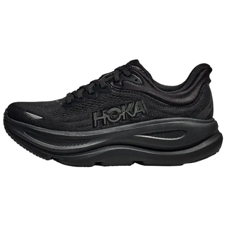 HOKA ONE ONE Bondi 9 Low top Casual City Commuting Running Shoes Men's Black Wide Fit