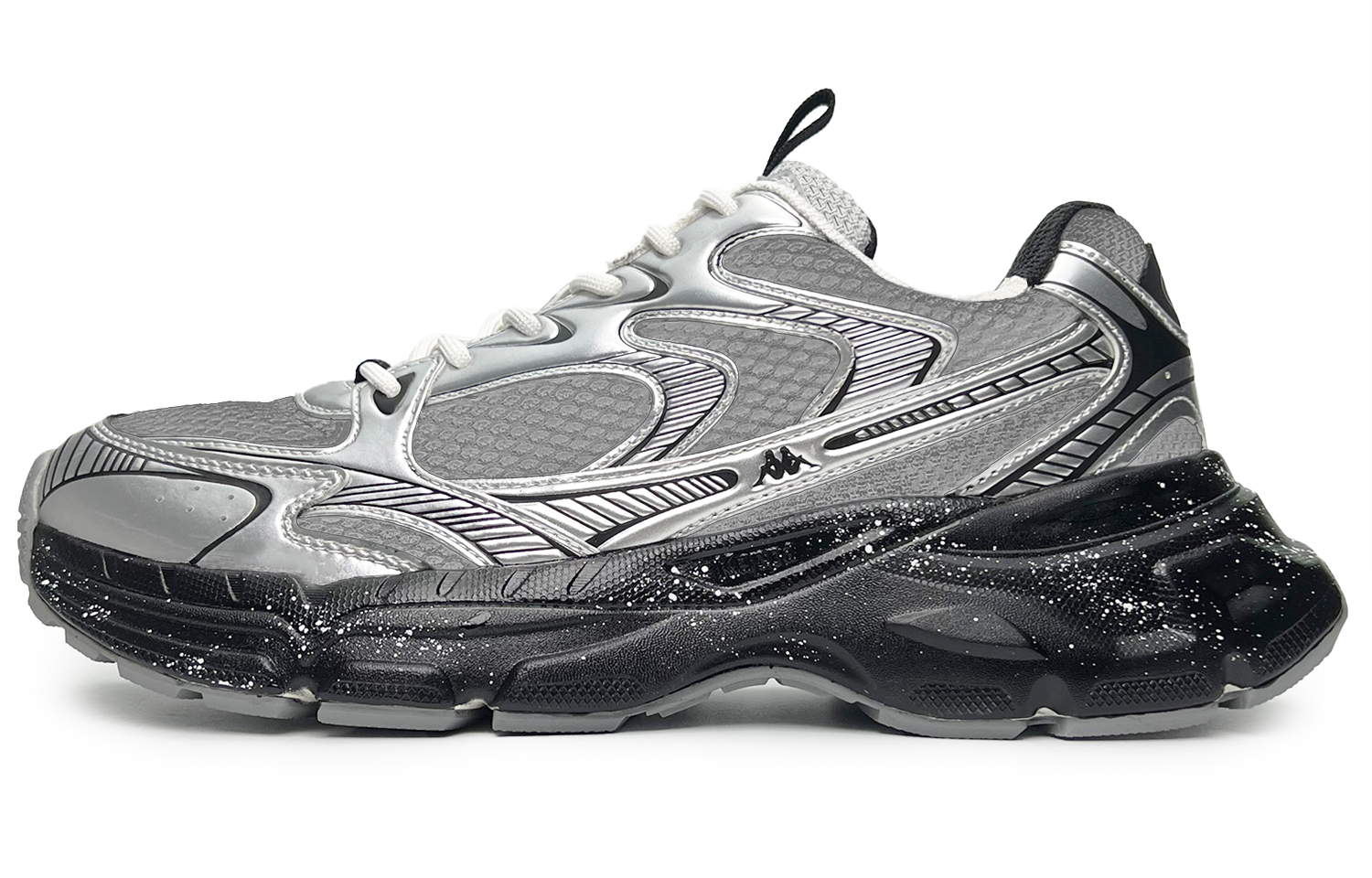 Kappa Cushioning Abrasion Resistant Breathable Low top Running Shoes Unisex Black Gray