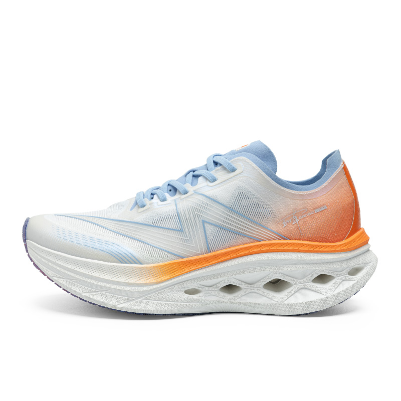 ANGSHAN Coverage Rebound Height Increasing Lightweight Slip Resistant Running Shoes Men’s White Blue
