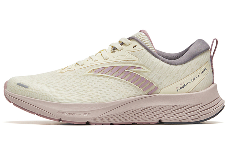 Anta Highway 99 Sports Abrasion Resistant Low top Running Shoes Women’s White Gray Purple