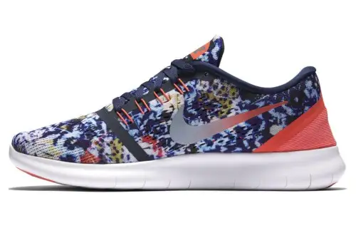 Nike Free RN Comfortable Abrasion Resistant Breathable Abrasion Resistant Breathable Low top Running Shoes Women's Blue
