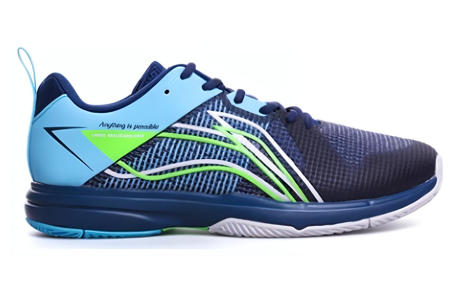 Li Ning Abrasion Resistant Breathable Low top Running Shoes Women’s Blue Black