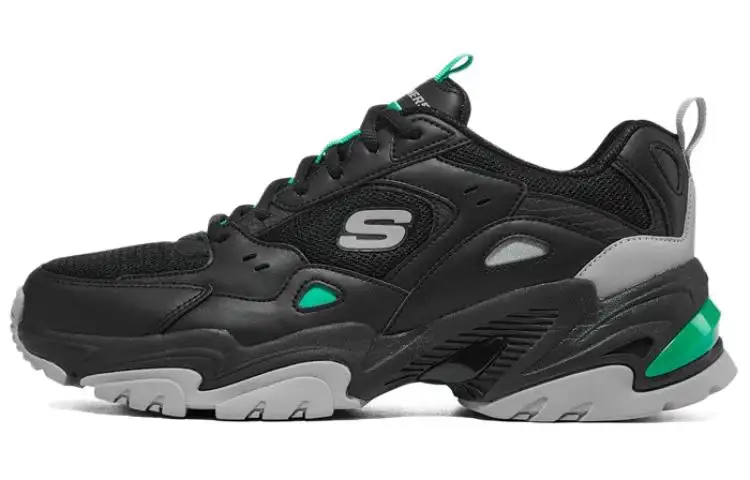 Skechers Stamina V2 Low top Running Shoes Men's Black Gray