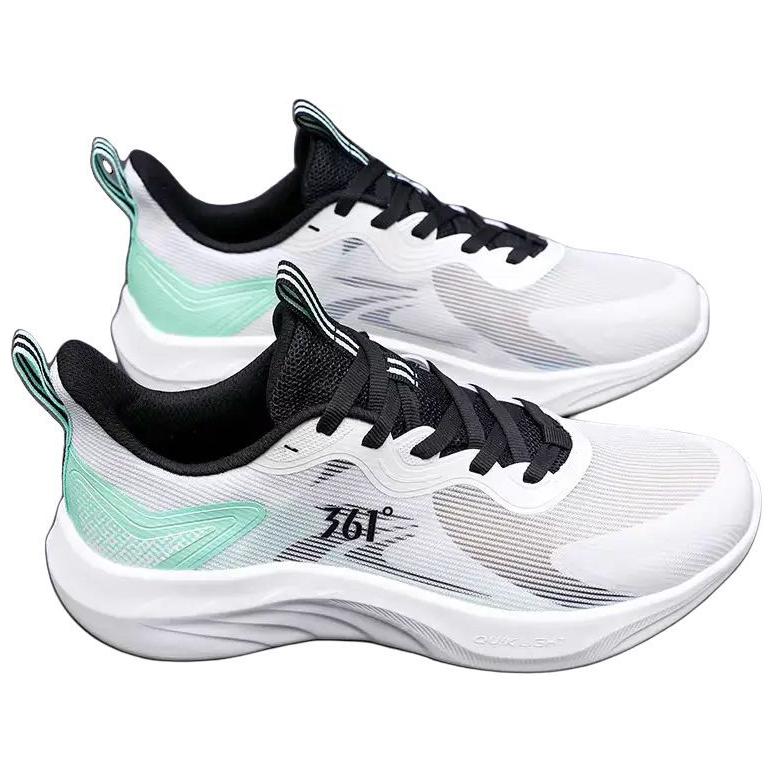 361° Abrasion Resistant Breathable Low top Sprint Running Shoes Men’s White Green