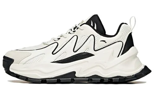 Anta Textile, Synthetic Leather Low top Cushioning Slip Resistant Abrasion Resistant Breathable Chunky Sneakers Men's