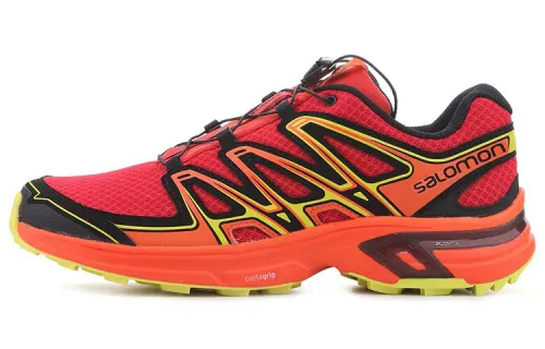 SALOMON Outdoor Shoes Men's Low Top Red/Black/Yellow