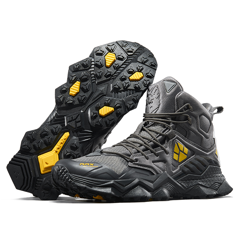 RAX Slip Resistant, Breathable, And Waterproof High top Outdoor Shoes Men’s Gray