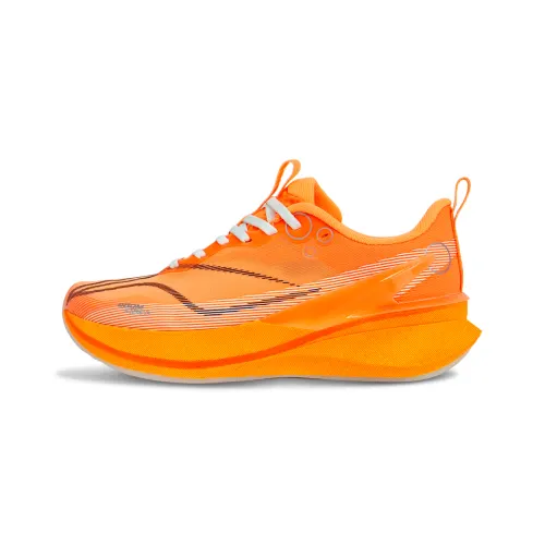 Li Ning Red Hare 8PRO Pu Slip Resistant, Abrasion Resistant, Breathable Low top Casual Running Shoes Men's Neon Orange