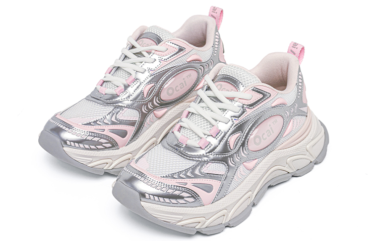 Ocai Low top Running Shoes Unisex Cherry Blossom Silver Pink