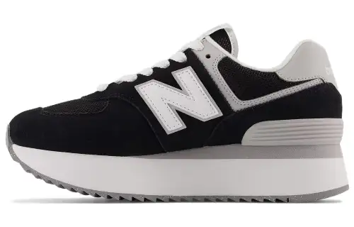 New Balance 574 Plus Black Grey Women's