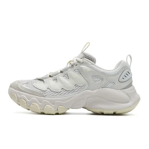 FILA TRUFFLE Textile, Synthetic Leather Height Increasing Low top Chunky Sneakers Women's White Gray