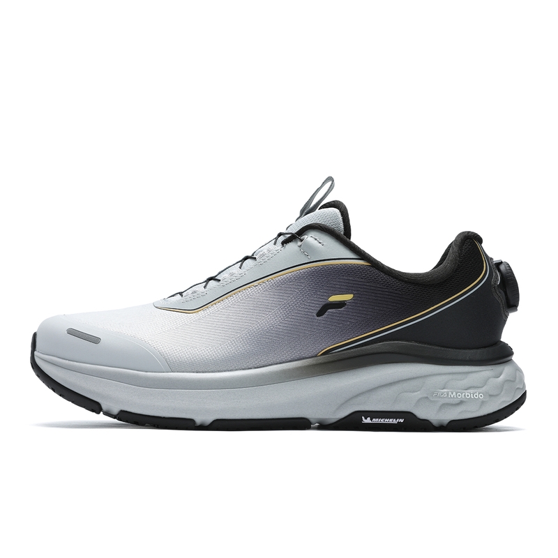 FILA BOA NUVOLE 2 Cushioning Breathable Low top Running Shoes Men's Solar Rock Gray
