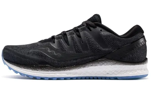 Saucony Freedom ISO2 Mesh Cushioning Lightweight Cushioning Lightweight Low top Running Shoes Men's Black