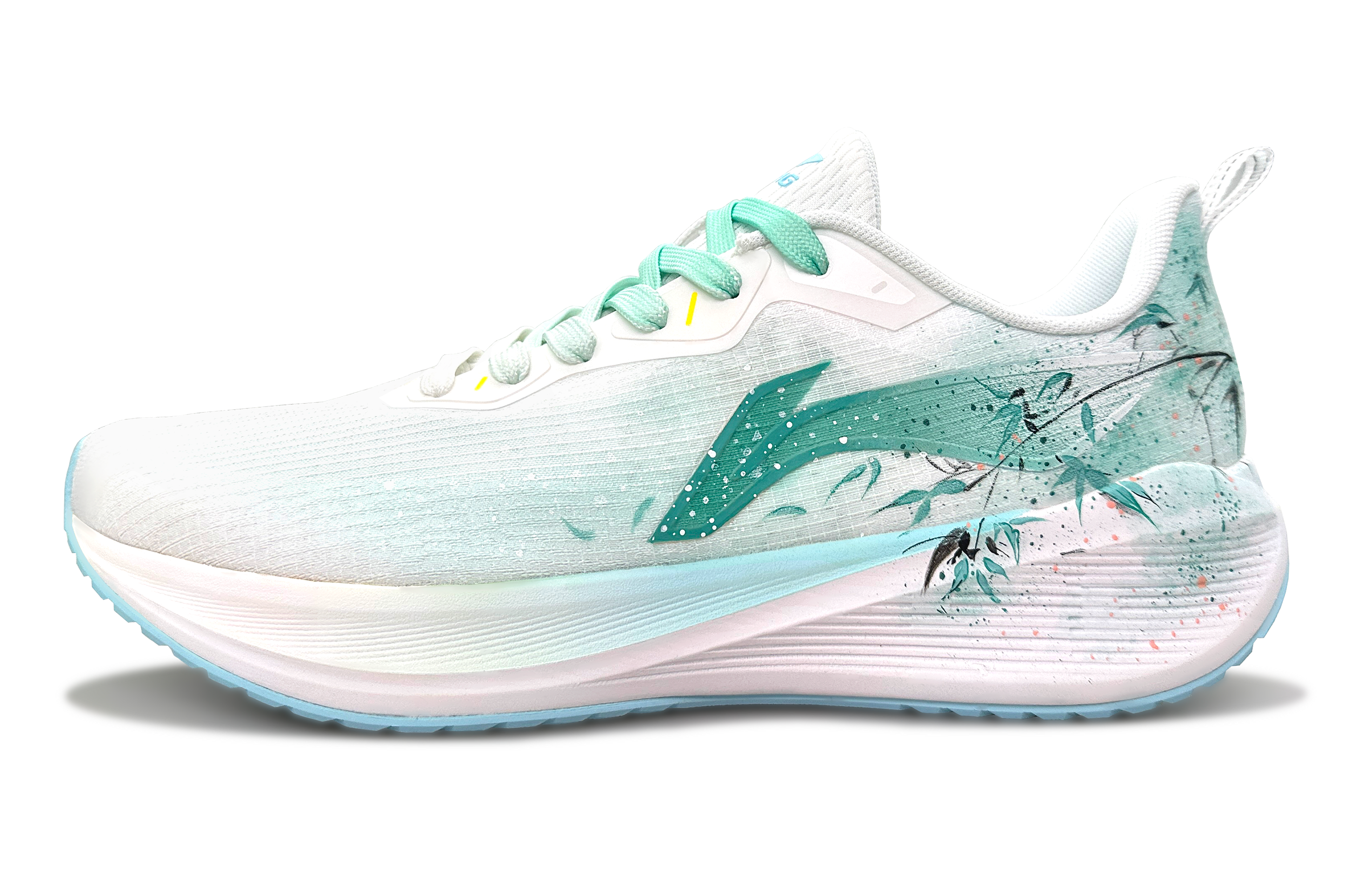 Li Ning Wuyue Slip Resistant, Abrasion Resistant, Breathable Low top Casual Running Shoes Men's Green White