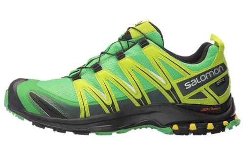 SALOMON XA PRO 3D Xa Pro 3d Gt Leather Slip Resistant Abrasion Resistant Low top Outdoor Shoes Green Black