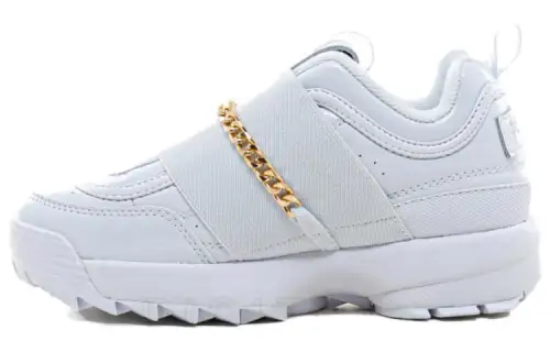 FILA Disruptor Cushioning, Wear Resistant Low top Running Shoes Women's White