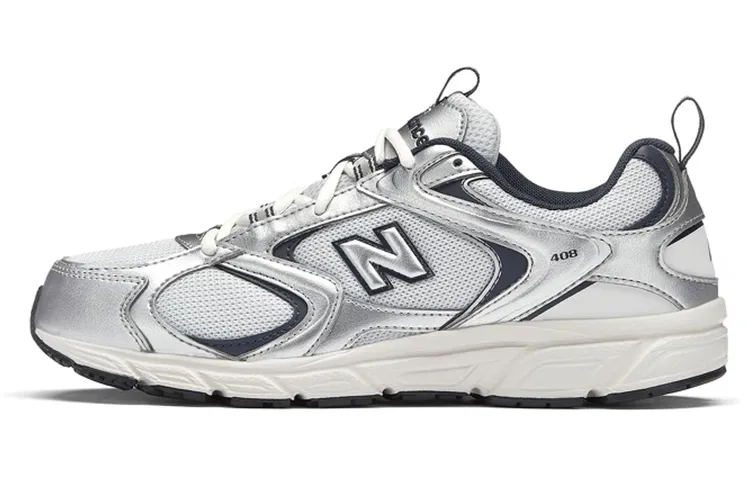 New Balance 408 Retro Sports Fabric Low top Casual Running Shoes Unisex Silver