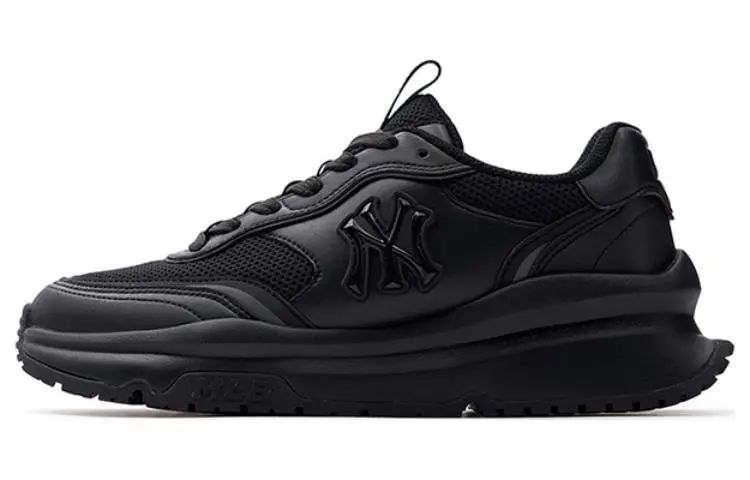 MLB Chunky Runner Textile, Synthetic Leather Abrasion Resistant Breathable Low top Casual Running Shoes Unisex Black