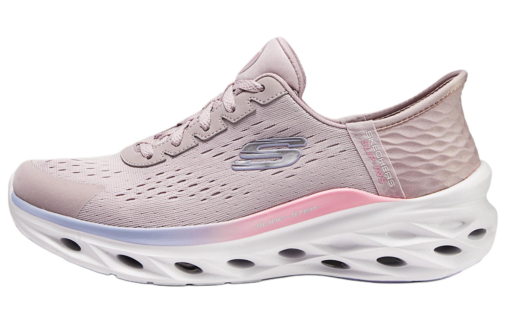 Skechers Fabric Cushioning Breathable Lightweight Low top Casual Running Shoes Women’s Purple