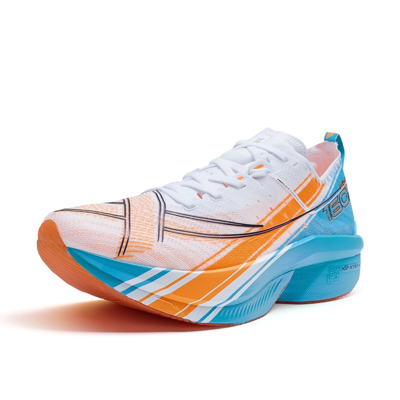 XTEP 160X 6.0 Pro Fabric Low top Carbon Plate Marathon Running Shoes Women's Le Mans Colorway
