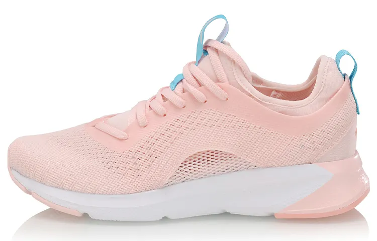 Li Ning Future Run Cushioning Breathable Lightweight Low top Running Shoes Women's Pink