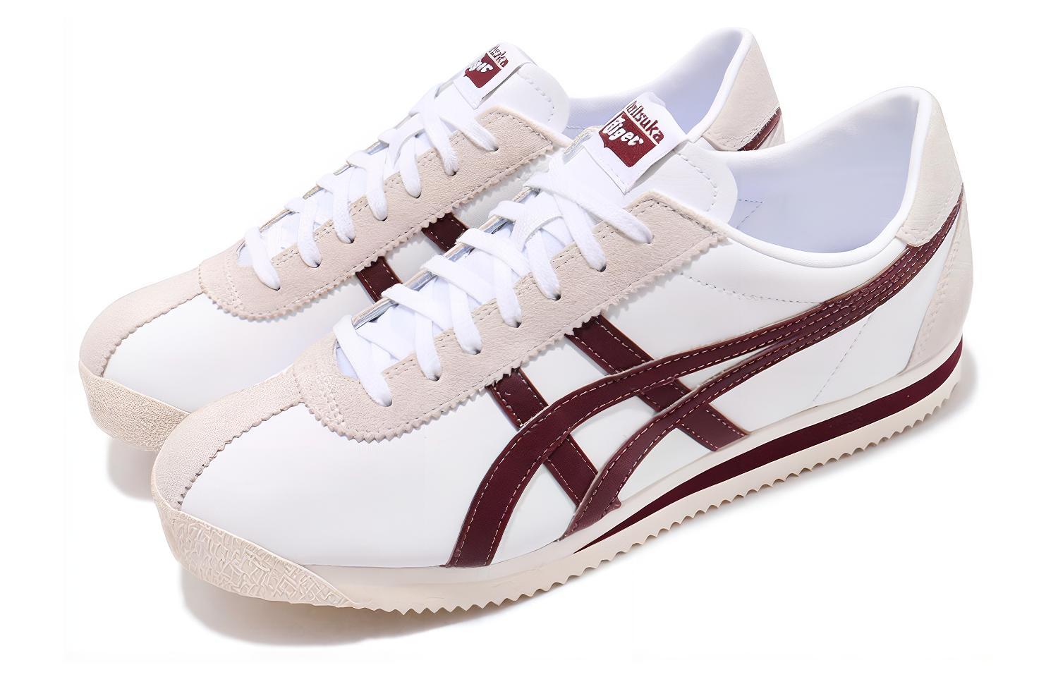 Onitsuka Tiger Corsair Comfortable Slip Resistant Abrasion Resistant Low top Casual Running Shoes Unisex White Red