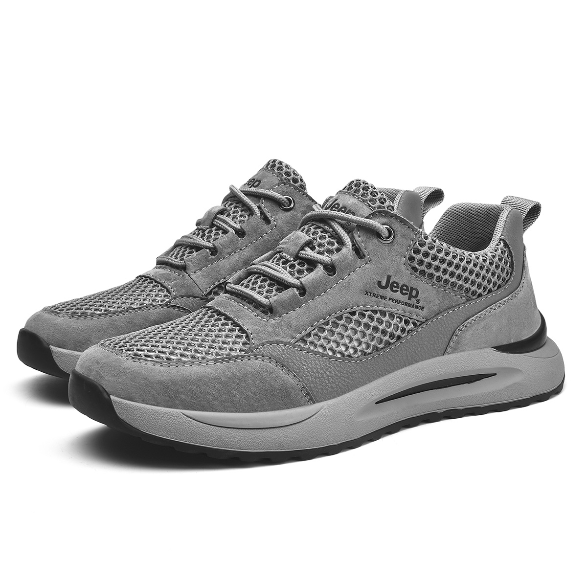 Jeep Fabric Breathable Low top Outdoor Shoes Men’s Gray
