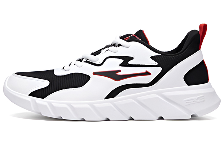 Erke Breathable Low top Running Shoes Men’s White Black
