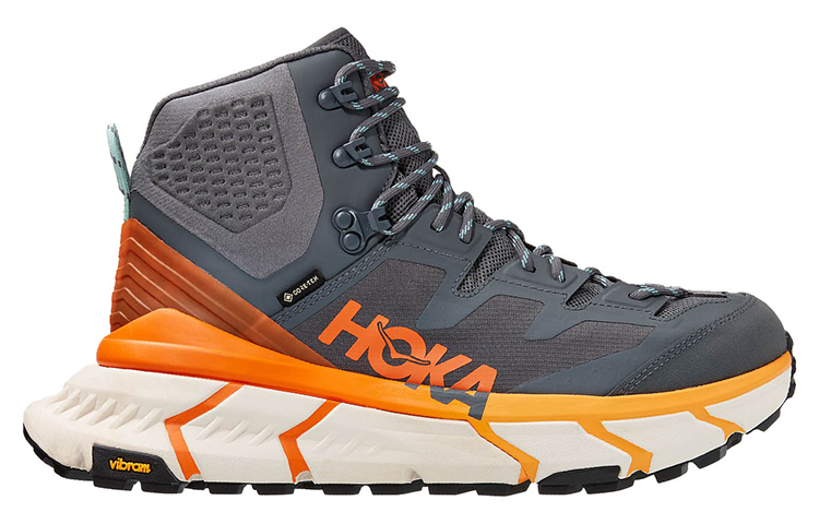 HOKA ONE ONE Tennine Hike Gore Tex Castlerock Persimmon Orange
