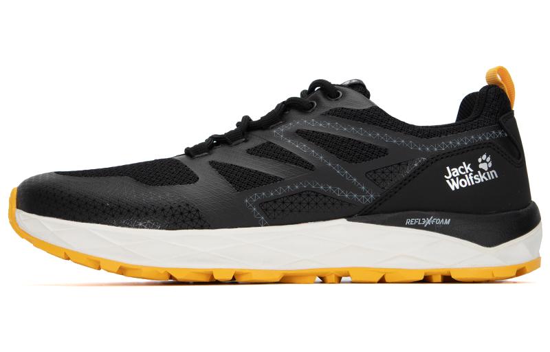 Jack Wolfskin Fabric Cushioning Slip Resistant Abrasion Resistant Low top Outdoor Shoes Black