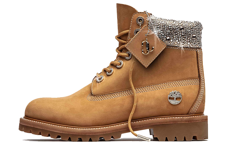Timberland 6" Boot Jimmy Choo Premium Wheat Swarovski Crystal