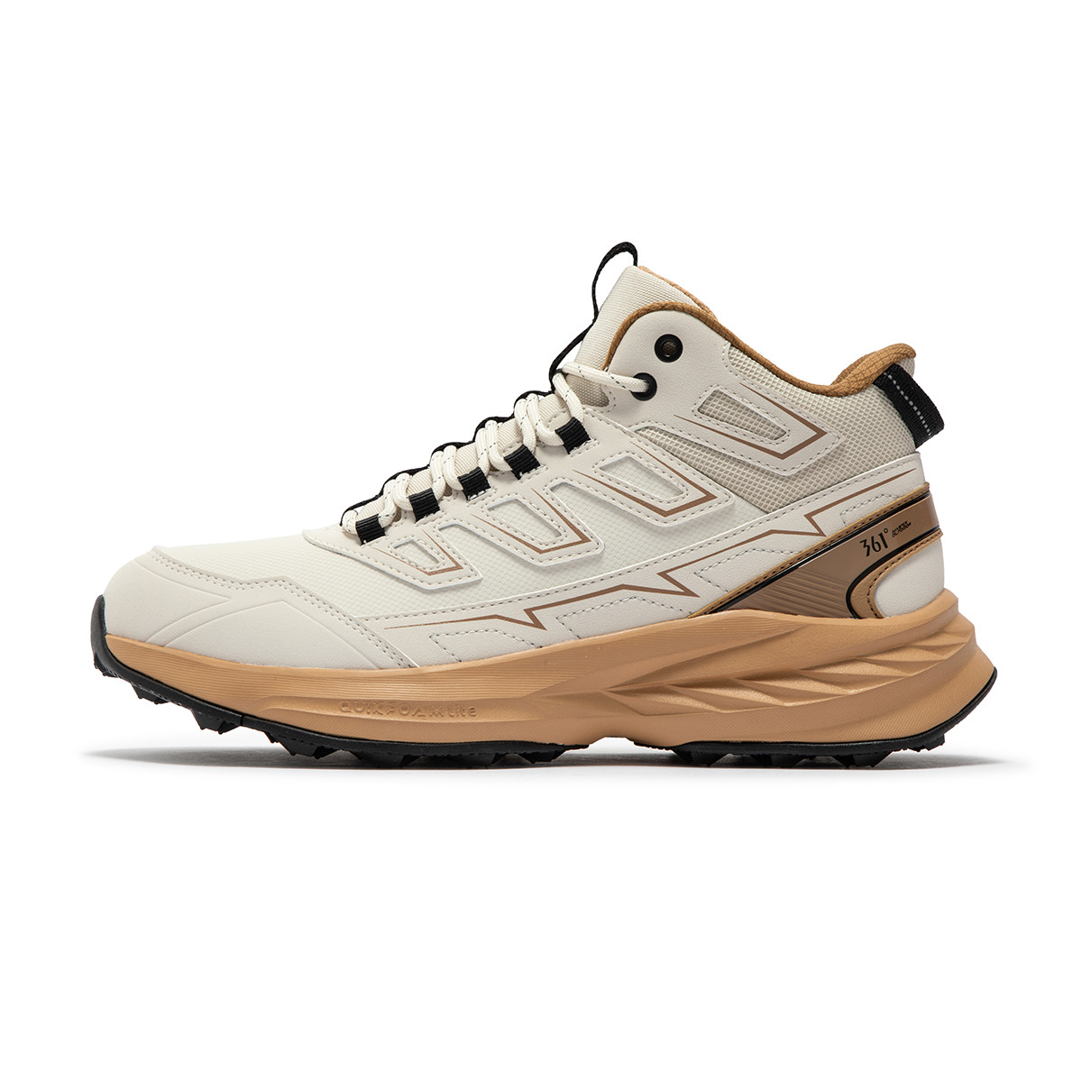 361° Abrasion Resistant Thermal Mid top Casual Running Shoes Men’s Beige Brown