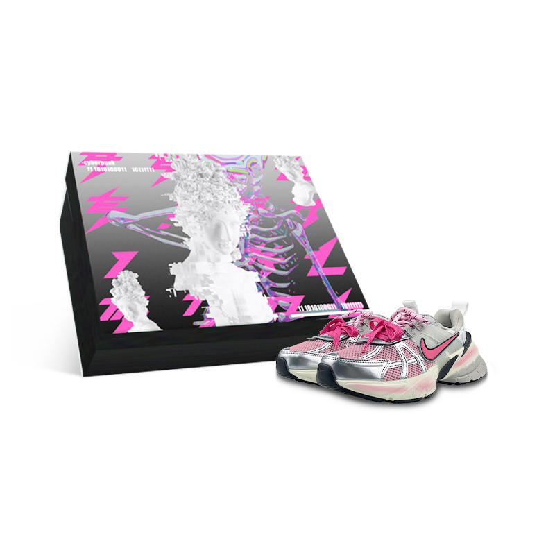 Nike V2K Run Breathable Low top Running Shoes Women’s White Pink Silver